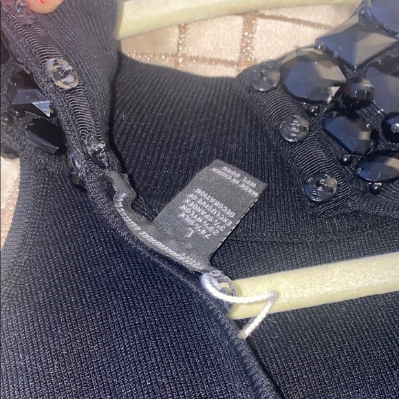 INC International Concepts Black Embellished Top cocktail new - Picture 7 of 8